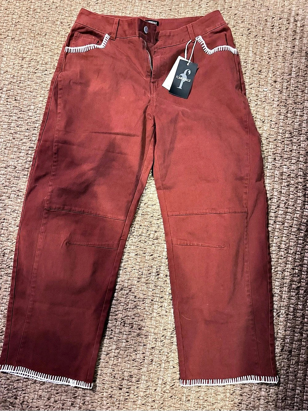 Women flamingals Pants in Red NWT